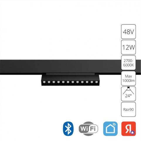 Магнитный трековый светильник Arte Lamp Linea Smart 2700-6000К A4696PL-1BK