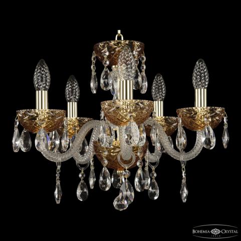 Люстра Bohemia Ivele Crystal 5417/5/141 G Amber/M-1F