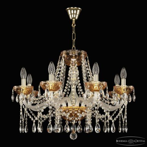 Люстра Bohemia Ivele Crystal 5413/8/240 G Amber/M-1G