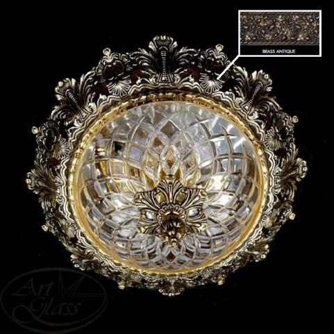 Люстра Art Glass CHARLIZE DIA 320 BRASS ANTIQUE