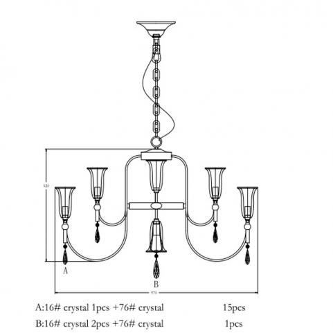 Подвесной светильник Newport Sofia 4810+6/C