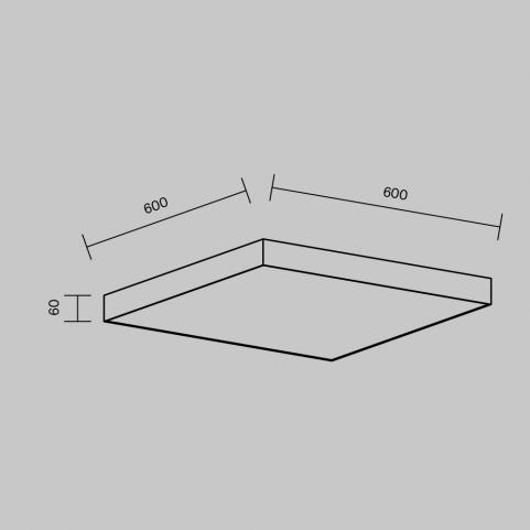 Потолочный светильник Maytoni Technical Ceiling 3000K Zon C032CL-90W3K-SQ-W