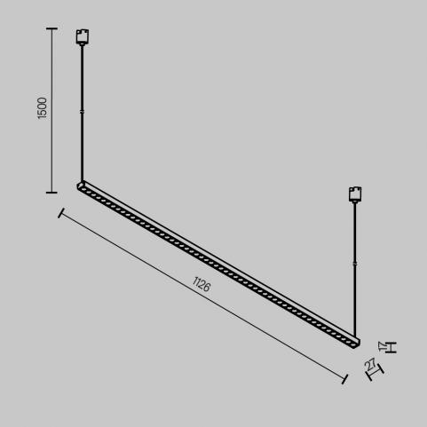 Трековый подвесной светильник Maytoni Technical Elasity 3000K Points TR169-1-52W3K-M-B