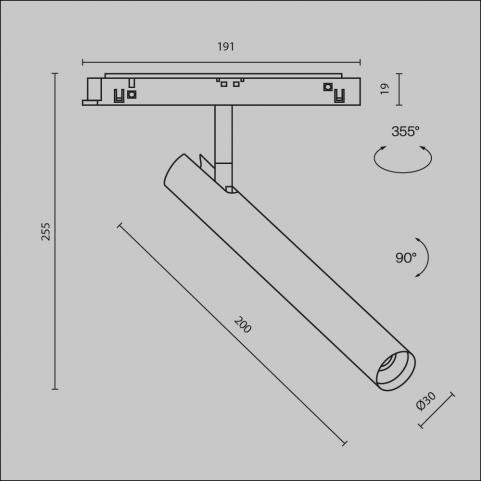 Трековый светильник Maytoni Technical Exility 4000K Focus T TR141-2-6W4K-M-B