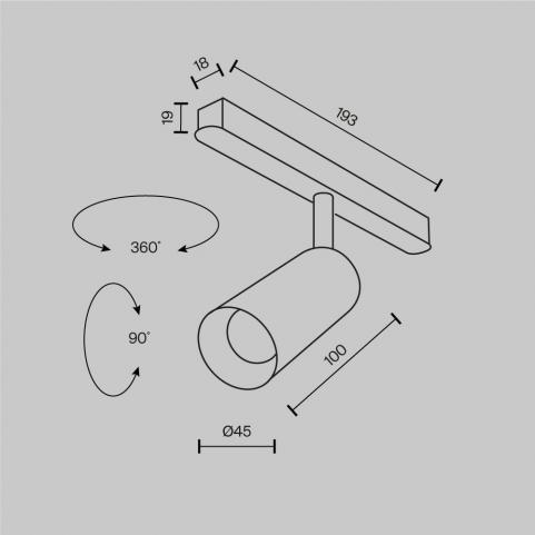 Трековый светильник Maytoni Technical Exility 2700K  Focus LED TR032-2-5W2.7K-M-B