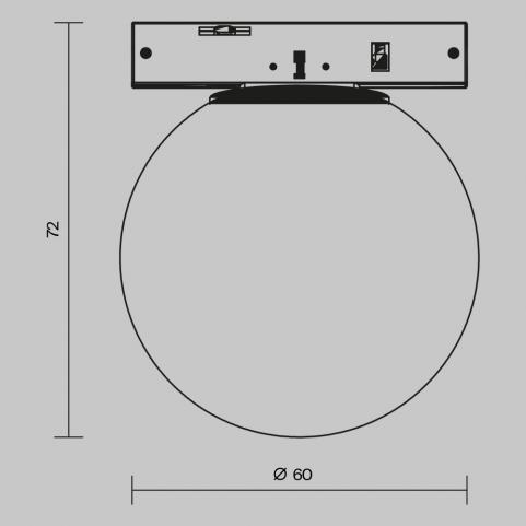 Трековый светильник Maytoni Technical Levity 3000К Luna TR185-1-3W3K-B